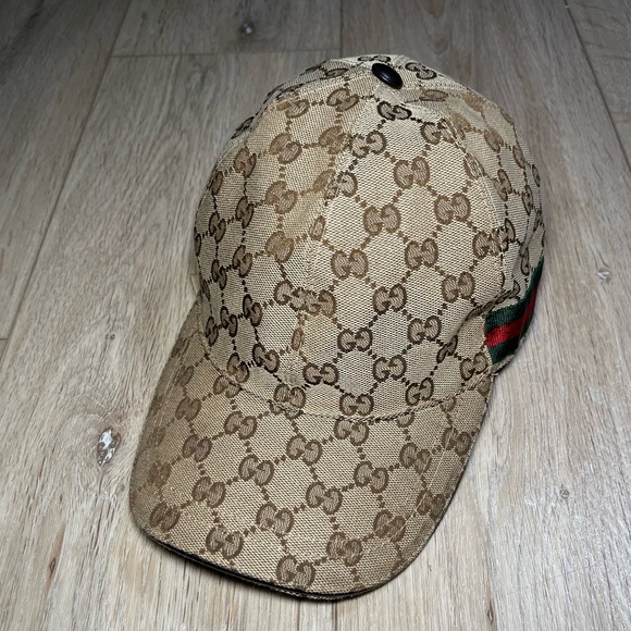 Gucci Other - Gucci Monogram Web Canvas Baseball Hat